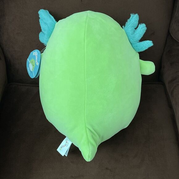 Squishmallows 11” Mipsy Green Blue Axolotl with Fuzzy Tummy Plush Toy Stuffed - Picture 2 of 3